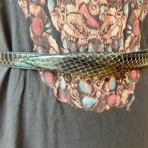 Reptile Sheath Black Vintage Belt